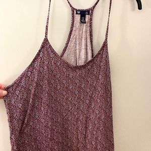 Gap tank top maroon pattern racer back